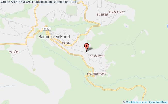 plan association ArkÉodidacte Bagnols-en-Forêt