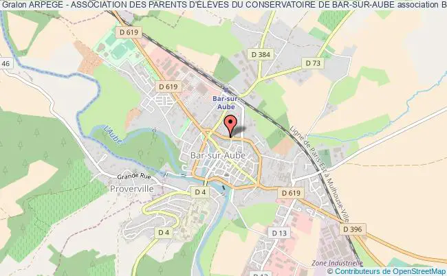 plan association Arpege - Association Des Parents D'ÉlÈves Du Conservatoire De Bar-sur-aube Bar-sur-Aube