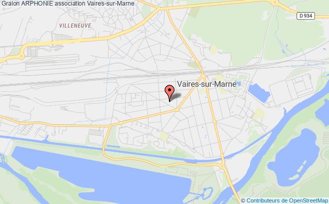 plan association Arphonie Vaires-sur-Marne