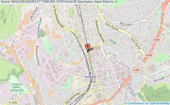 plan association Arquebusiers Et Tireurs Stephanois Saint-Étienne