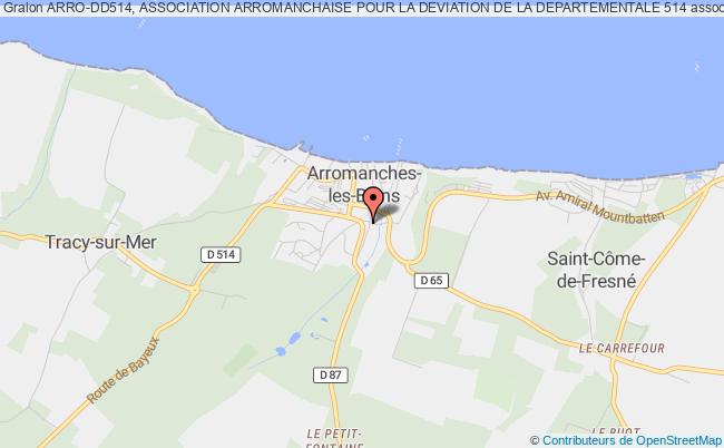 plan association Arro-dd514, Association Arromanchaise Pour La Deviation De La Departementale 514 Arromanches-les-Bains
