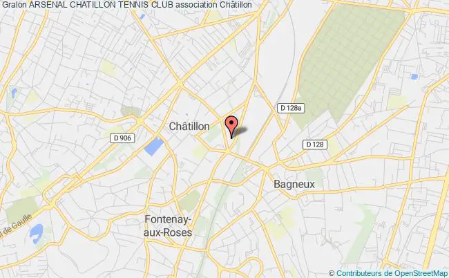 plan association Arsenal Chatillon Tennis Club Châtillon