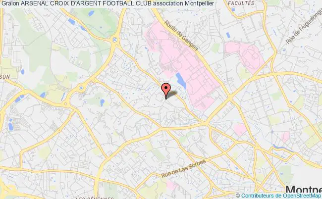 plan association Arsenal Croix D'argent Football Club Montpellier