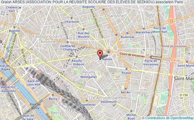plan association Arses (association Pour La RÉussite Scolaire Des ÉlÈves De Sedhiou) Paris