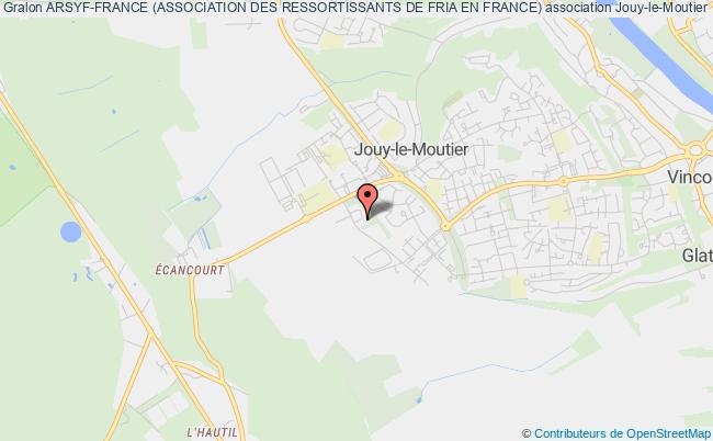 plan association Arsyf-france (association Des Ressortissants De Fria En France) Jouy-le-Moutier