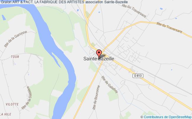 plan association Art & Fact. La Fabrique Des Artistes Sainte-Bazeille