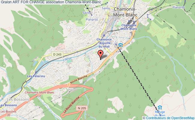 plan association Art For Change Chamonix-Mont-Blanc