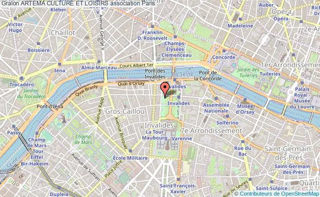 plan association Artema Culture Et Loisirs Paris