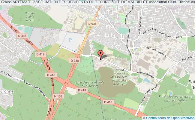 plan association Artemad - Association Des Residents Du Technopole Du Madrillet Saint-Étienne-du-Rouvray