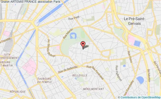plan association Artemis France Paris 19e