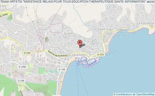 plan association Artetsi "assistance Relais Pour Tous Education Therapeutique Sante Information" Le    Lavandou
