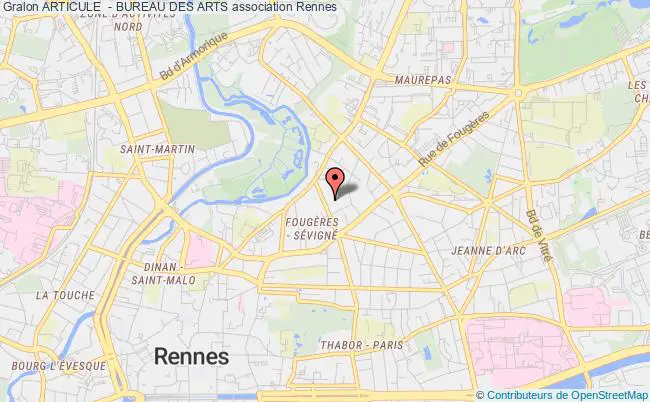 plan association Articule  - Bureau Des Arts Rennes