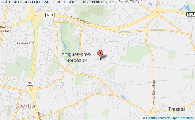 plan association Artigues Football Club HÉritage Artigues-près-Bordeaux