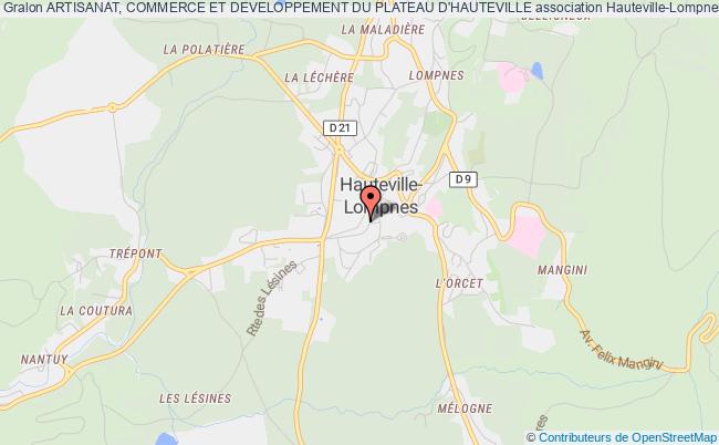plan association Artisanat, Commerce Et Developpement Du Plateau D'hauteville Plateau d'Hauteville