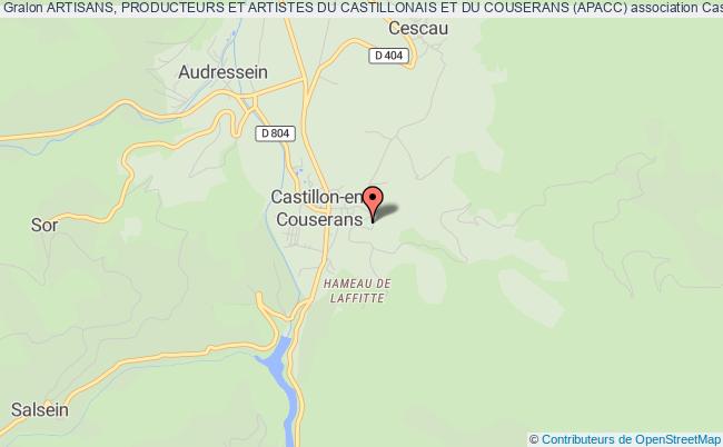 plan association Artisans, Producteurs Et Artistes Du Castillonais Et Du Couserans (apacc) Castillon-en-Couserans