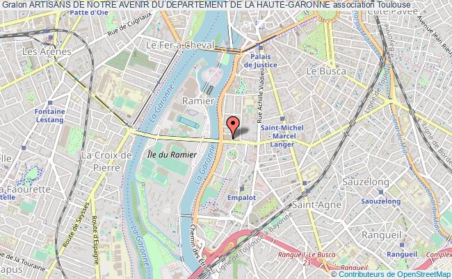 plan association Artisans De Notre Avenir Du Departement De La Haute-garonne Toulouse Cedex 4