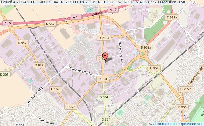 plan association Artisans De Notre Avenir Du Departement De Loir-et-cher- Adna 41- Blois