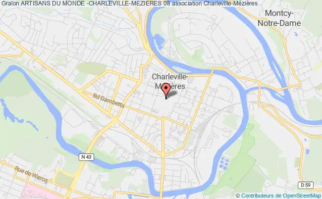 plan association Artisans Du Monde -charleville-mezieres 08 Charleville-Mézières