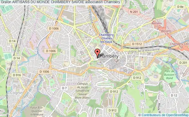 plan association Artisans Du Monde Chambery Savoie Chambéry