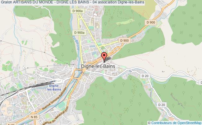 plan association Artisans Du Monde - Digne Les Bains - 04 