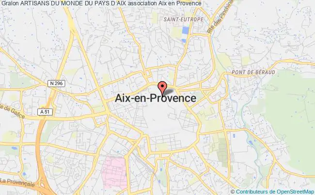 plan association Artisans Du Monde Du Pays D Aix Aix-en-Provence