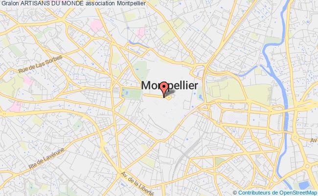 plan association Artisans Du Monde Montpellier