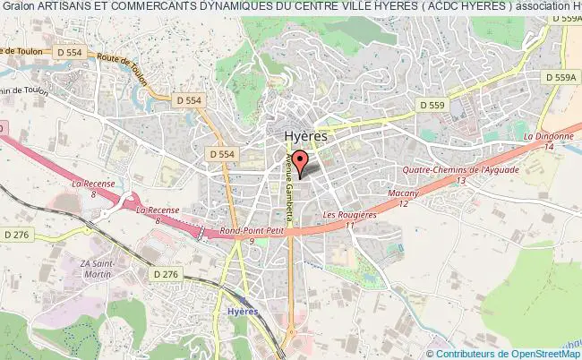 plan association Artisans Et Commercants Dynamiques Du Centre Ville Hyeres ( Acdc Hyeres ) Hyères