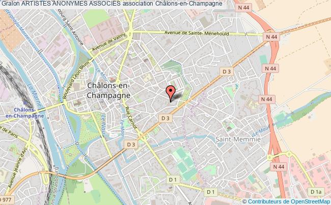 plan association Artistes Anonymes Associes Châlons-en-Champagne