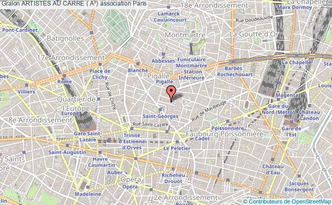 plan association Artistes Au Carre ( A²) Paris