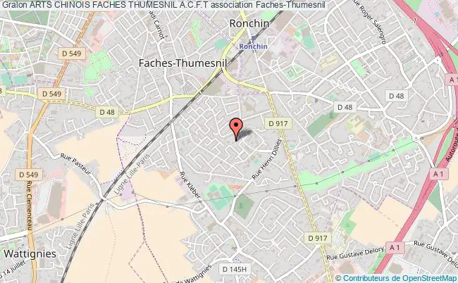 plan association Arts Chinois Faches Thumesnil A.c.f.t Faches-Thumesnil