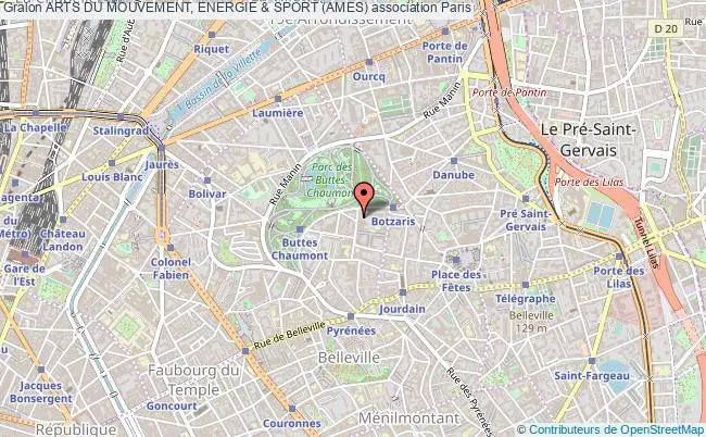 plan association Arts Du Mouvement, Energie & Sport (ames) Paris