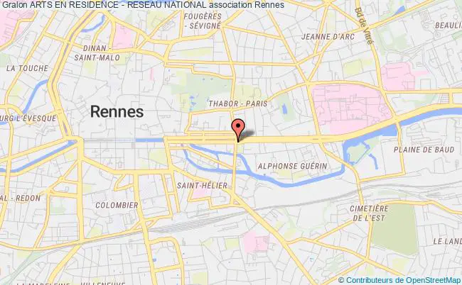 plan association Arts En Residence - Reseau National Rennes
