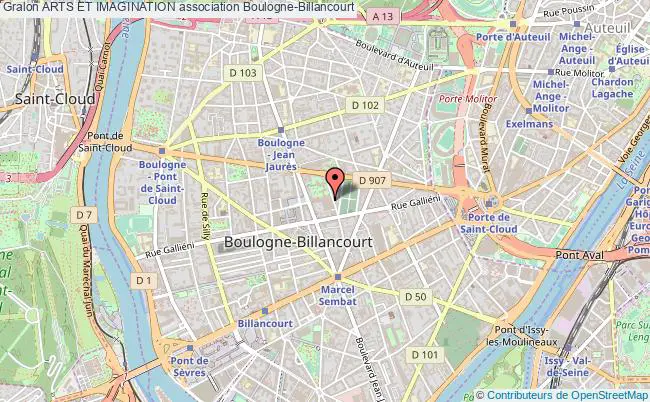 plan association Arts Et Imagination Boulogne-Billancourt