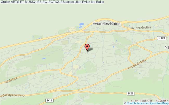plan association Arts Et Musiques Eclectiques Évian-les-Bains