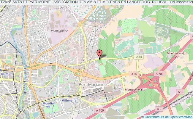plan association Arts Et Patrimoine - Association Des Amis Et Mecenes En Languedoc- Roussillon Montpellier