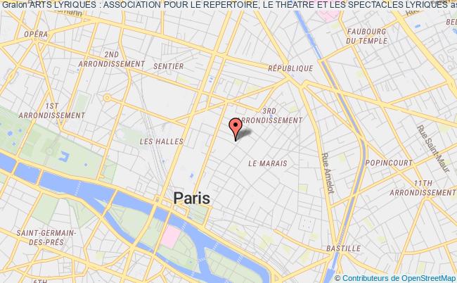 plan association Arts Lyriques : Association Pour Le Repertoire, Le Theatre Et Les Spectacles Lyriques Paris