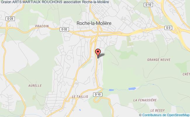 plan association Arts Martiaux Rouchons Roche-la-Molière