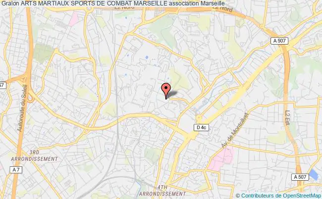 plan association Arts Martiaux Sports De Combat Marseille Marseille 13