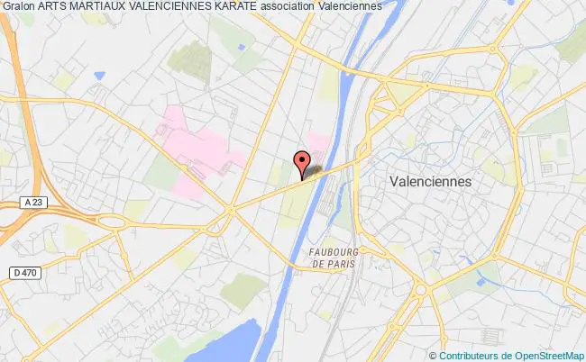 plan association Arts Martiaux Valenciennes Karate Valenciennes