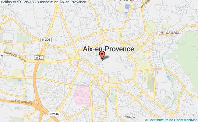 plan association Arts Vivants Aix-en-Provence