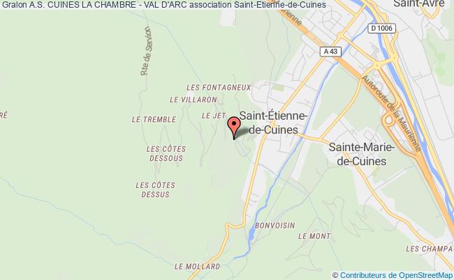 plan association A.s. Cuines La Chambre - Val D'arc Saint-Etienne-de-Cuines