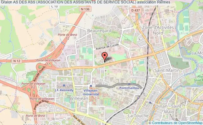 plan association As Des Ass (association Des Assistants De Service Social) Rennes