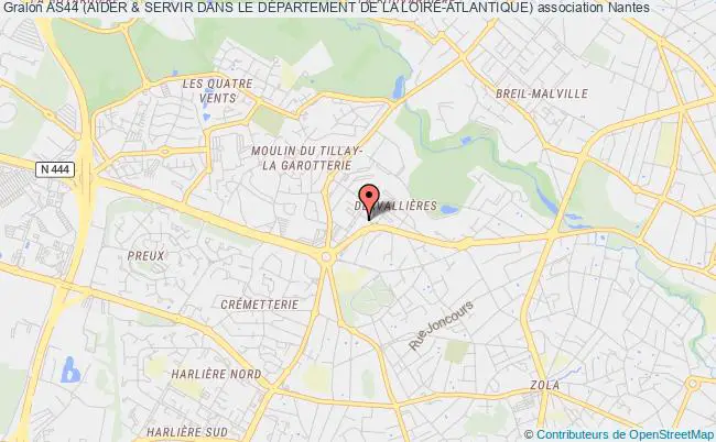 plan association As44 (aider & Servir Dans Le DÉpartement De La Loire-atlantique) Nantes
