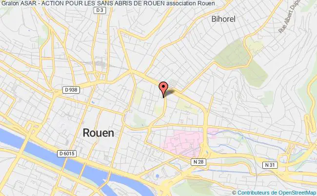 plan association Asar - Action Pour Les Sans Abris De Rouen Rouen