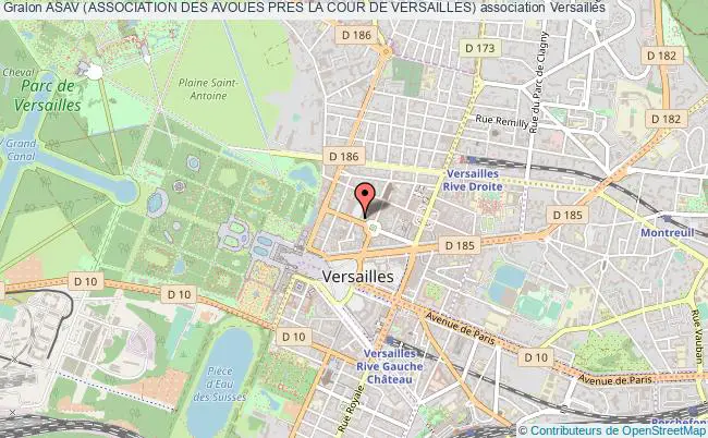 plan association Asav (association Des Avoues Pres La Cour De Versailles) Versailles