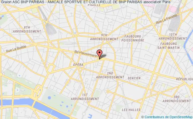 plan association Asc Bnp Paribas - Amicale Sportive Et Culturelle De Bnp Paribas Paris