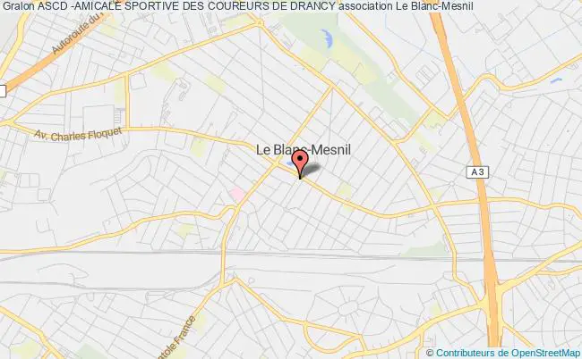 plan association Ascd -amicale Sportive Des Coureurs De Drancy Blanc-Mesnil