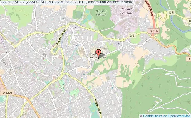 plan association Ascov (association Commerce Vente) Annecy-le-Vieux cedex