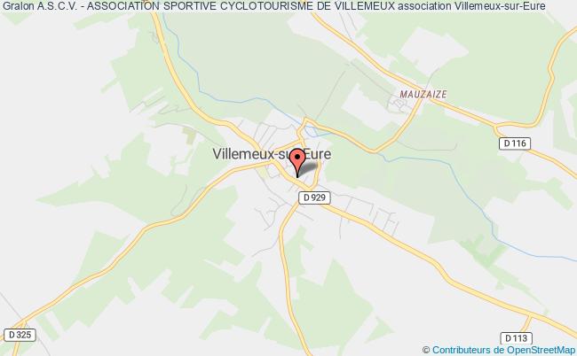 plan association A.s.c.v. - Association Sportive Cyclotourisme De Villemeux Villemeux-sur-Eure