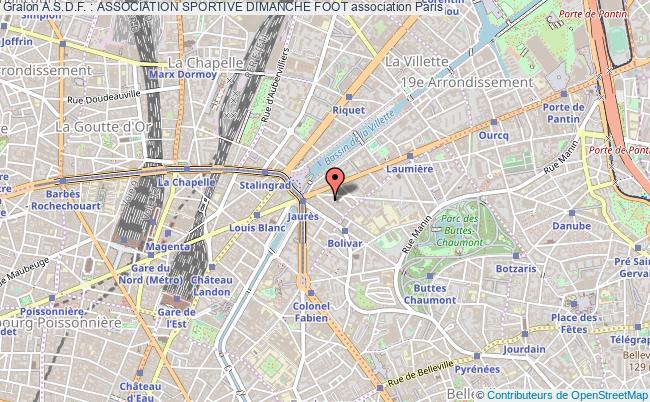 plan association A.s.d.f. : Association Sportive Dimanche Foot Paris